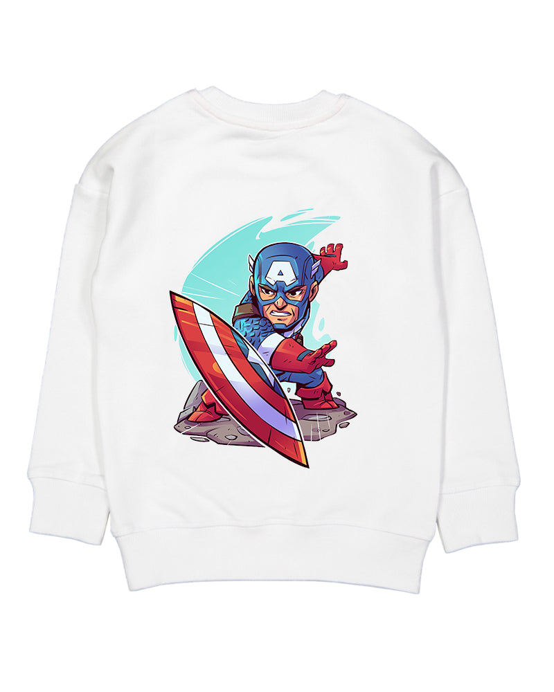 Printed Sweat-Shirts For KIDS (CAPTAIN AMERICA WITH SHIELD)