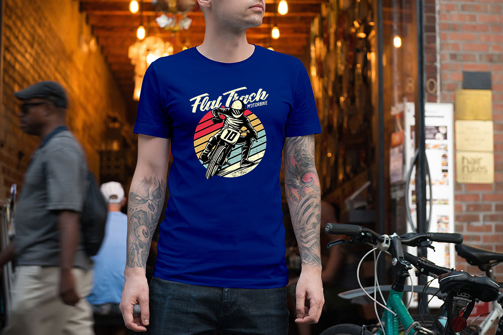 Flat Track Motorbike T Shirt