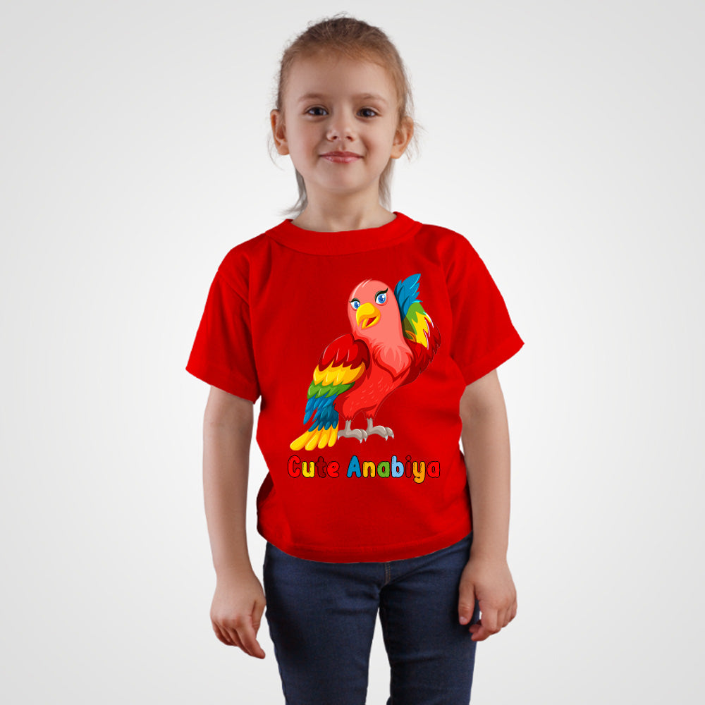 Colorful Parrot T Shirt With Name