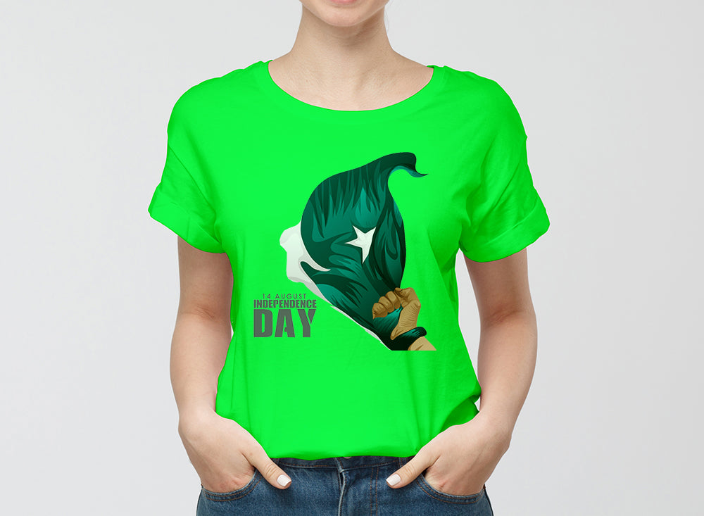 Graphic Design T Shirt Independence Of Pakistan