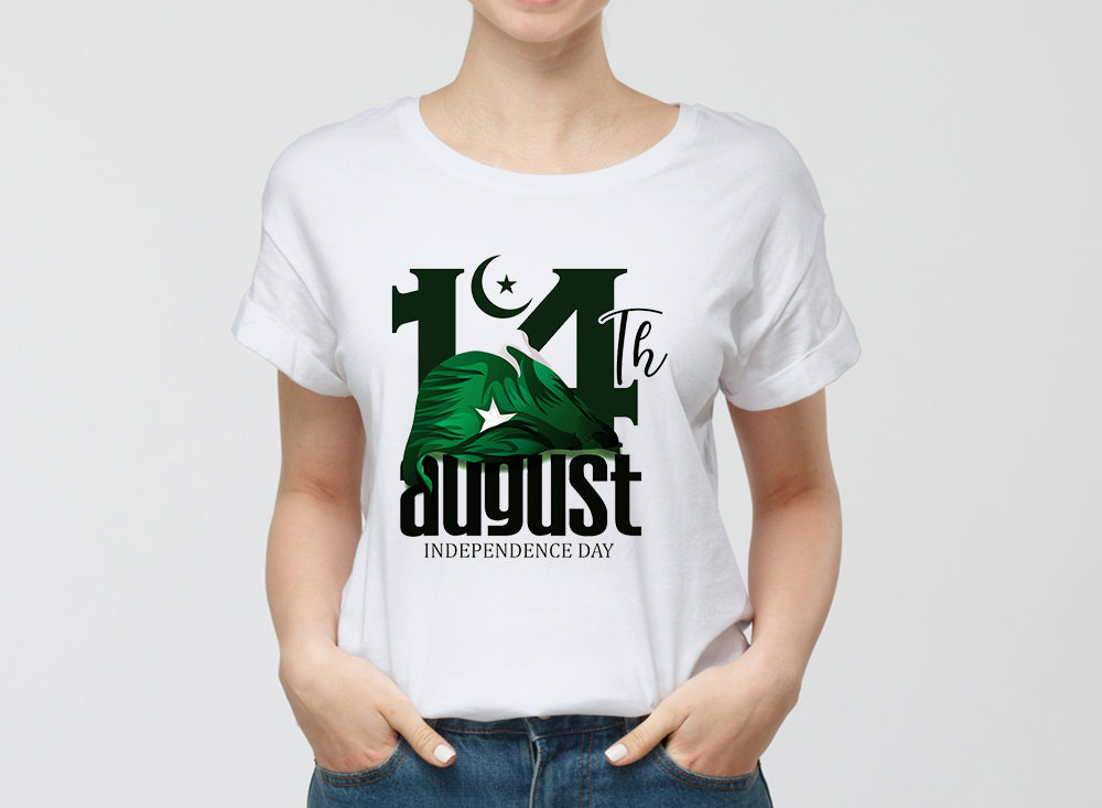 Graphic Design T Shirt Independence Of Pakistan