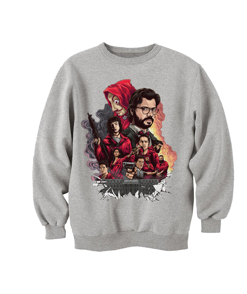 Printed Sweatshirt For Men (MONEY HEIST)