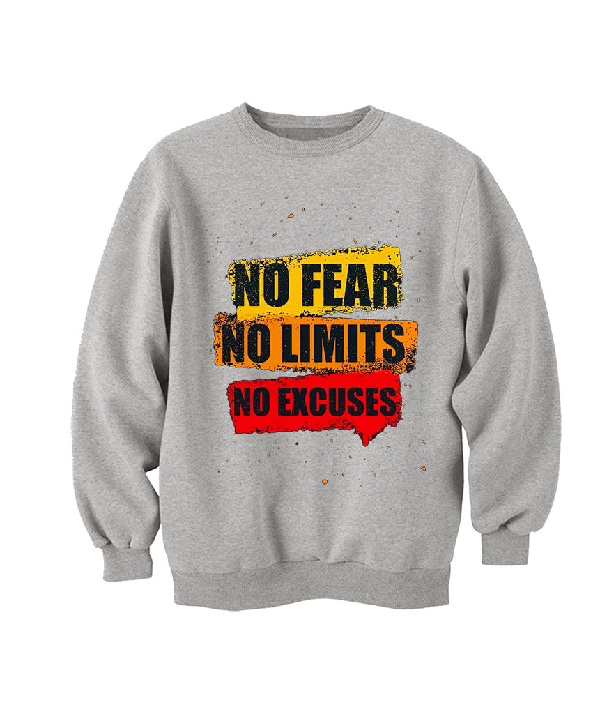 Graphic Design Printed Sweatshirt For Men (NO-FEAR NO-LIMITS)