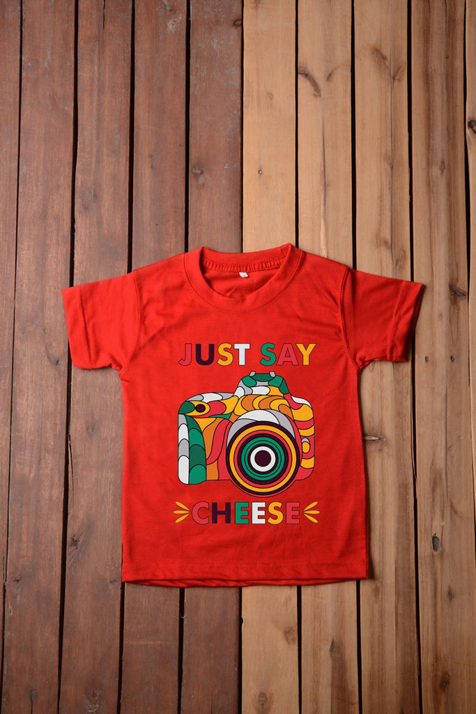 Colorful Just Say Cheese T Shirt