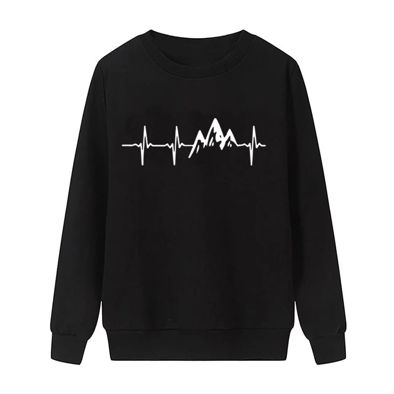 Printed Sweatshirt For Women (MOUNTAIN BEAT)