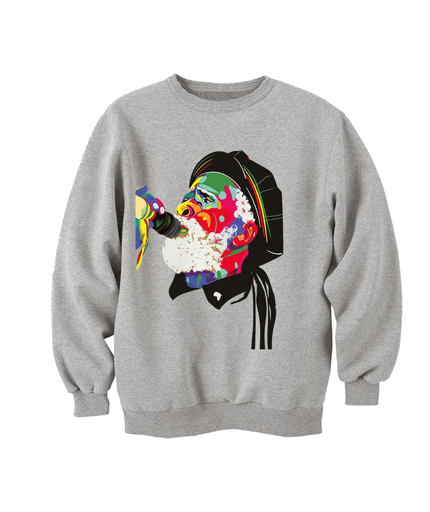 Face Art Printed Sweatshirt FOR MEN