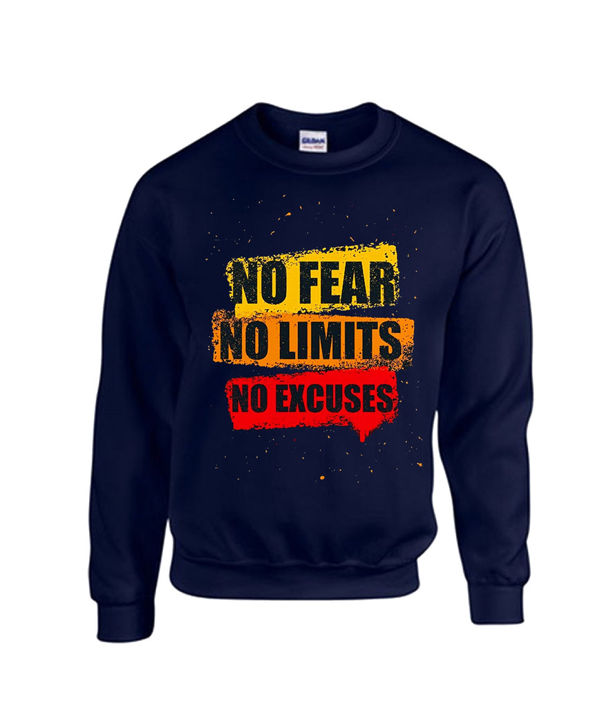 Graphic Design Printed Sweatshirt For Men (NO-FEAR NO-LIMITS)