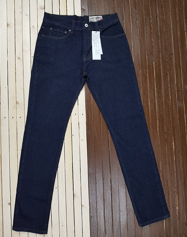 Slim-Fit Export Left Over Plain Blue Jeans For Men