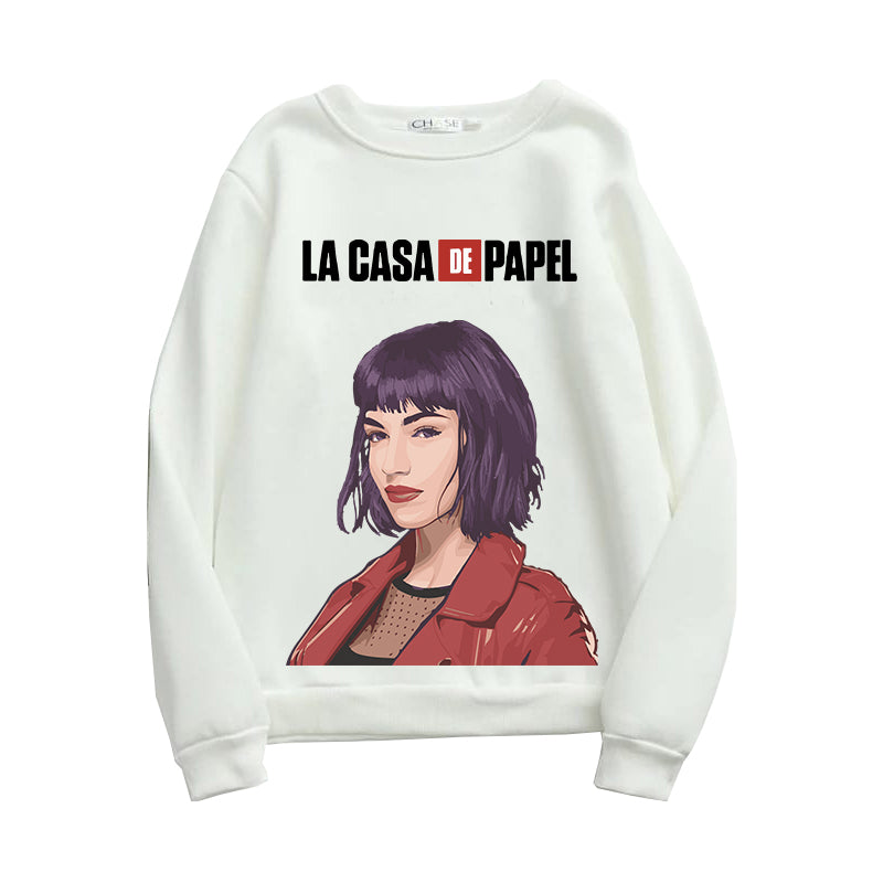 Printed Sweatshirt For Women (LA CASA DE PAPEL)