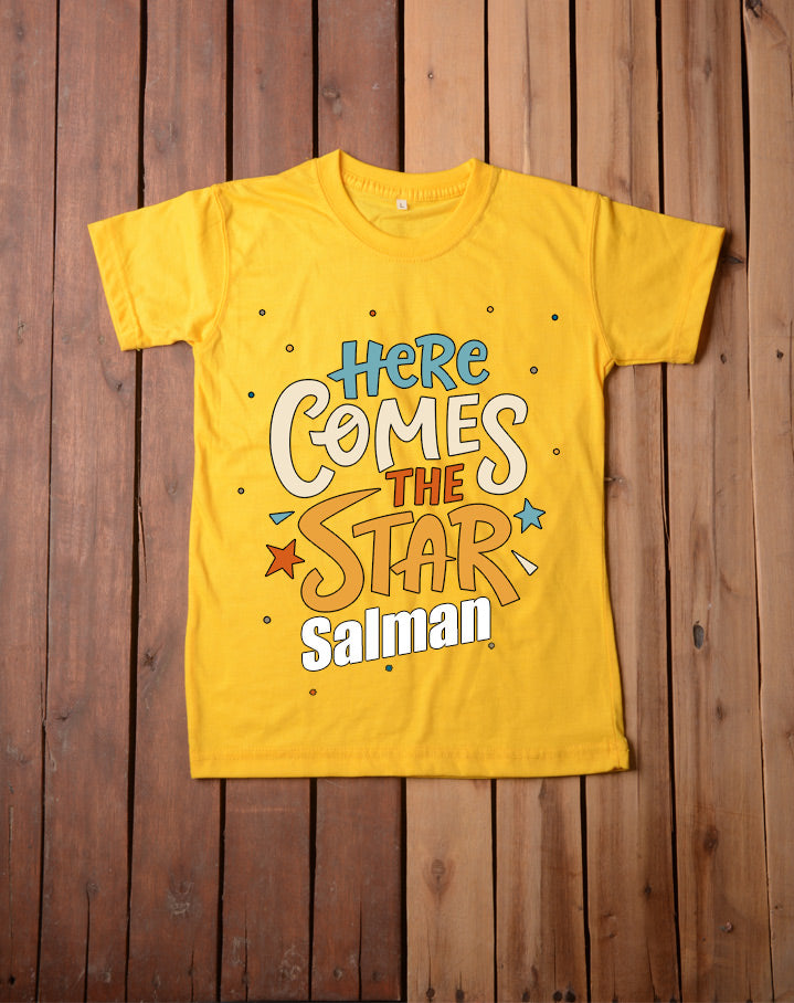 Graphic Design T Shirt (Here Comes The Star Salman)