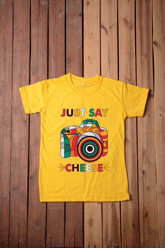 Colorful Just Say Cheese T Shirt