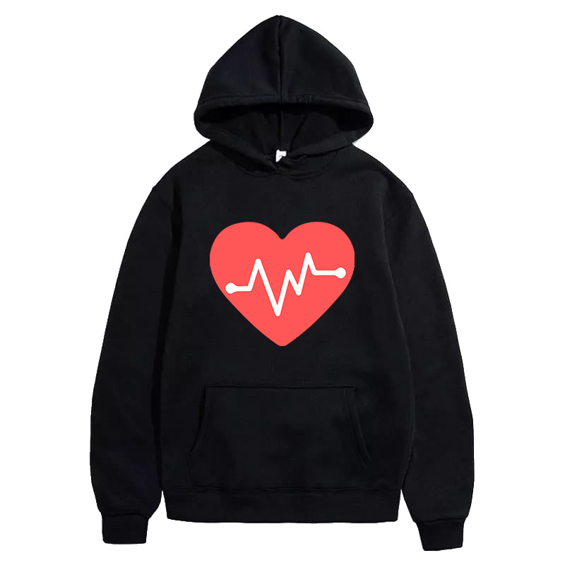 Printed HOODIE For Women (HEARTBEAT)