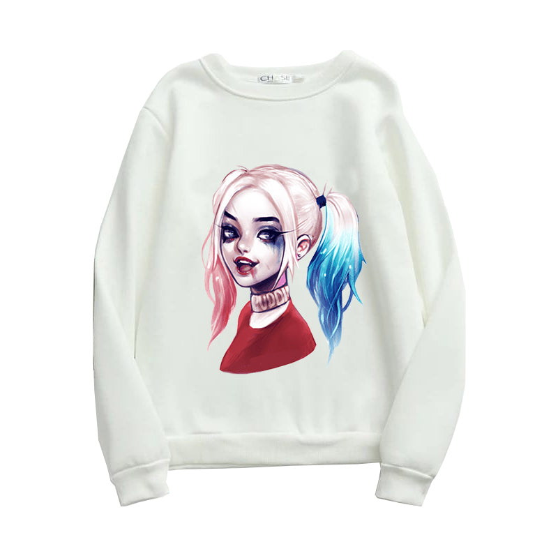 Printed Harley Quinn Sweatshirt For Women