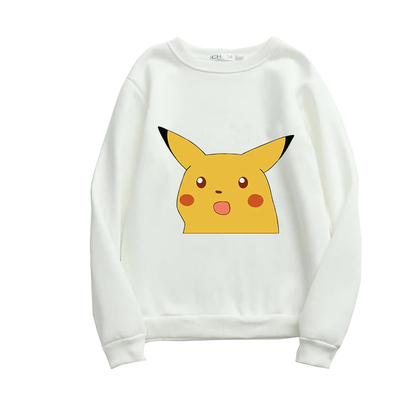 Printed Sweatshirt For Women (SHOCKED PIKACHU)