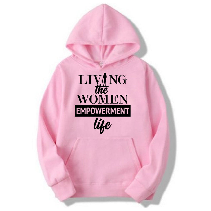 Printed HOODIE For Women (LIVING THE WOMEN)
