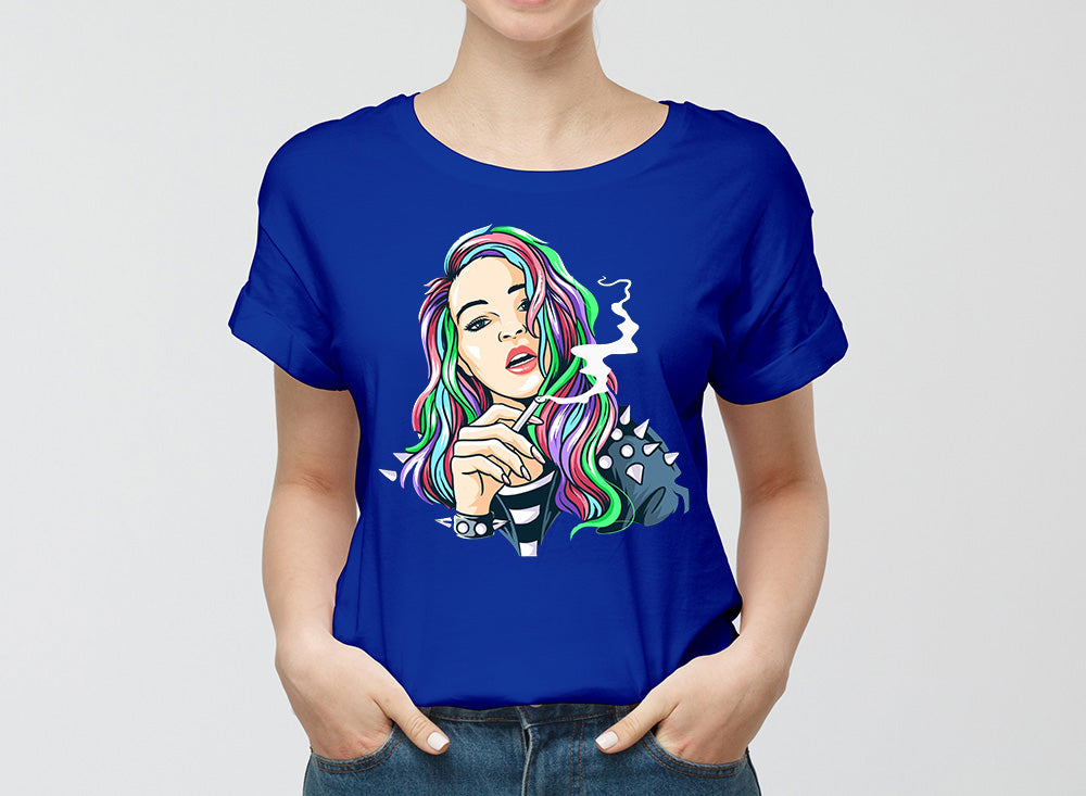 Graphic Design T Shirt (Smoker Girl)