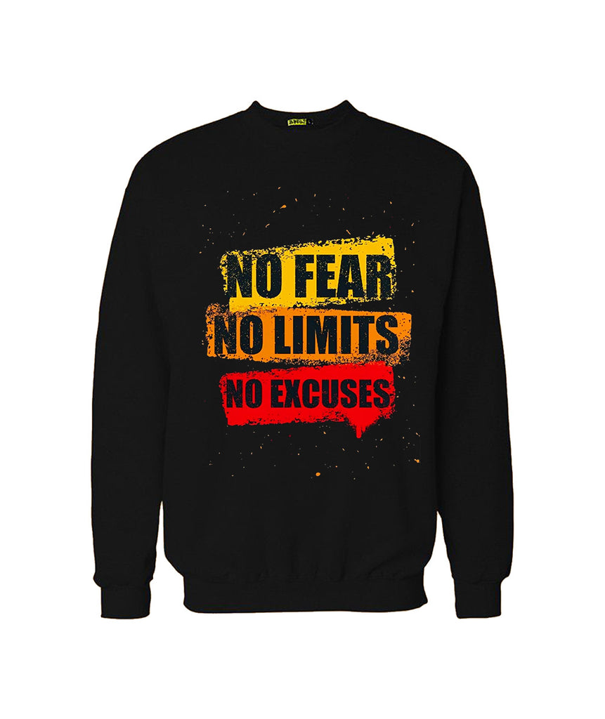 Graphic Design Printed Sweatshirt For Men (NO-FEAR NO-LIMITS)