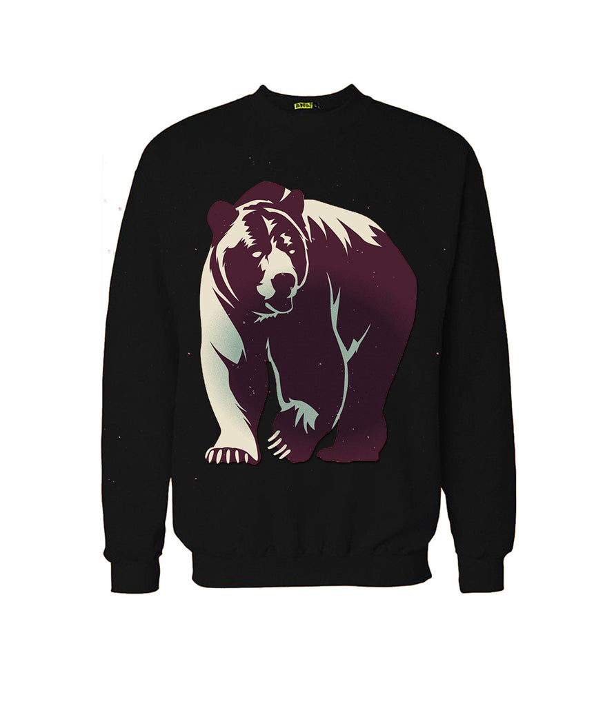 Graphic Design Printed Sweatshirt For Men (Hungry Bear)
