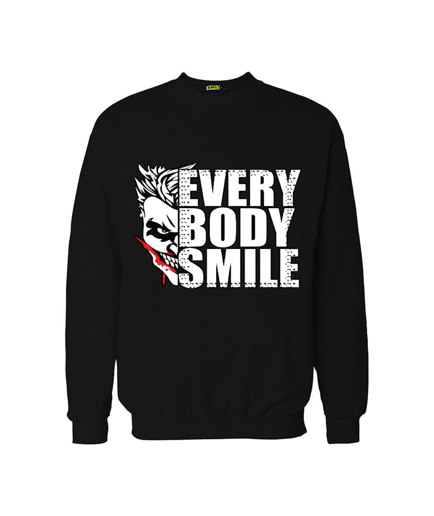 Graphic Design Printed Sweatshirt For Men (Every Body Smile)