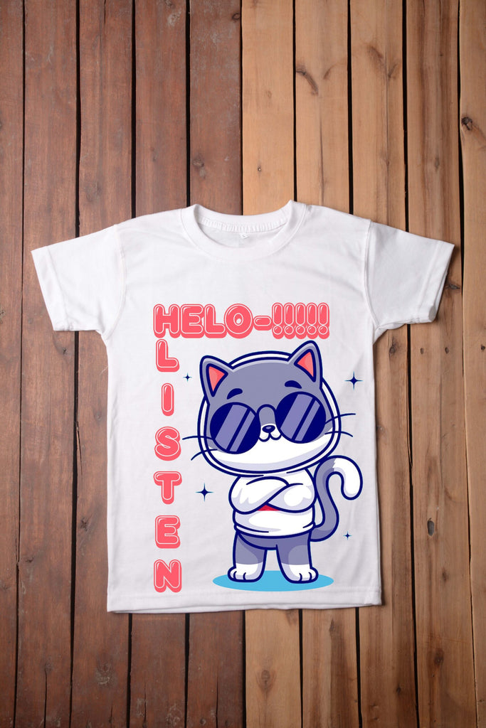 Hello Listen T Shirt-sharrys boys t shirts