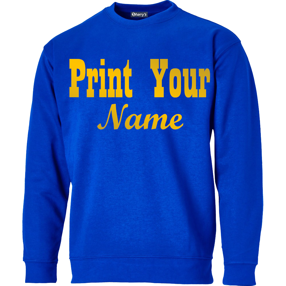 Gold Printed Customize Sweat-Shirt