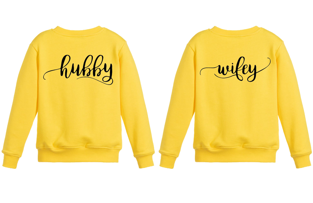 COUPLE SWEAT-SHIRT (hubby wifey)