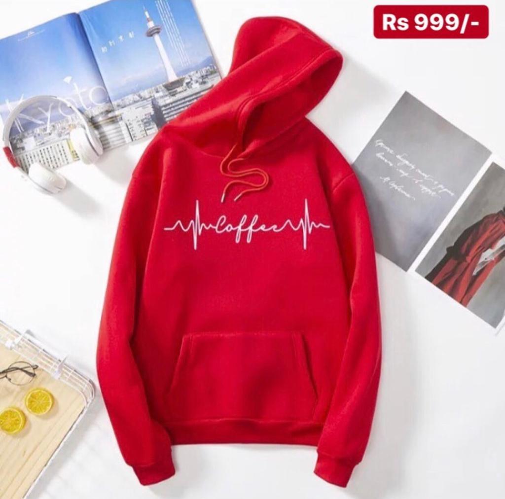 Coffee Printed Pullover hoodie