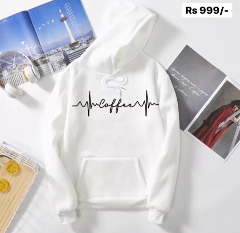 Coffee Printed Pullover hoodie