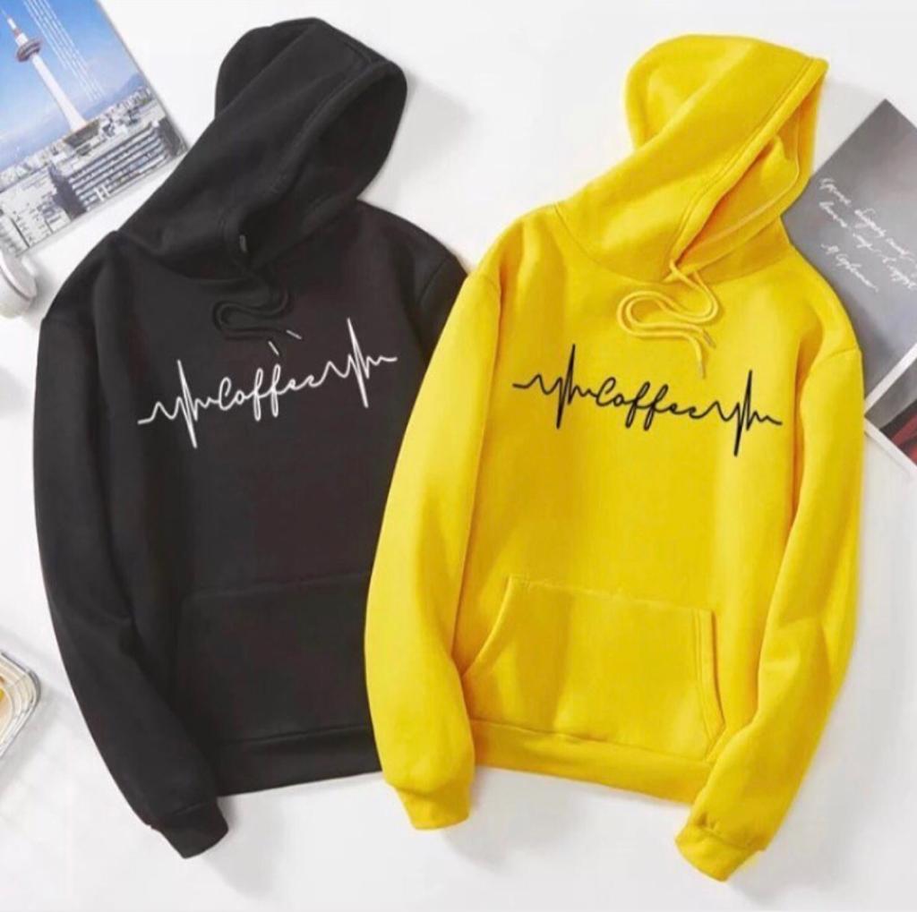 Coffee Printed Pullover hoodie
