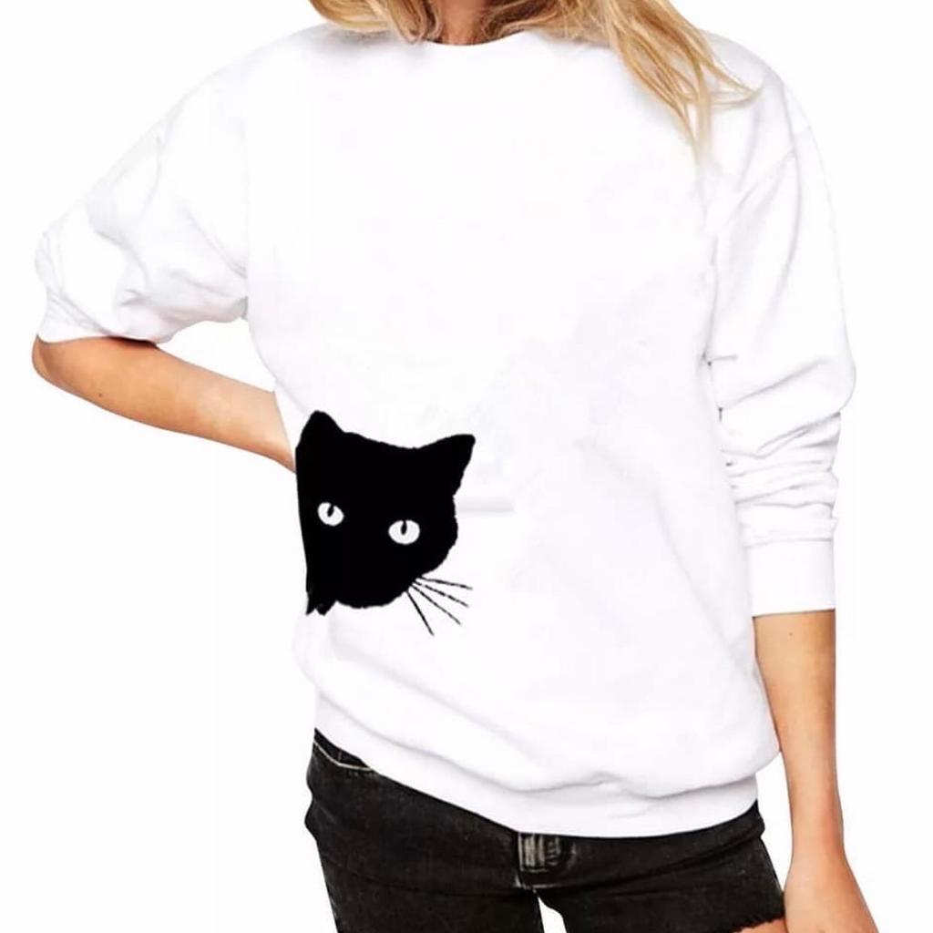 Peeking Cat Sweat Shirt