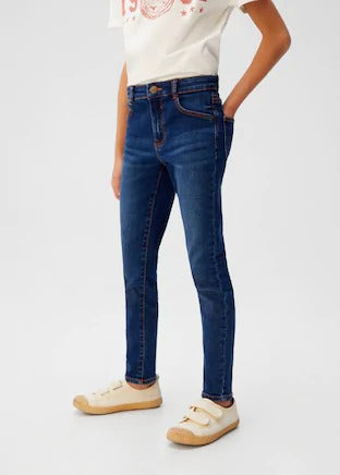 INDIGO DENIM FOR GIRLS SKINNY (SUPER STRETCH)