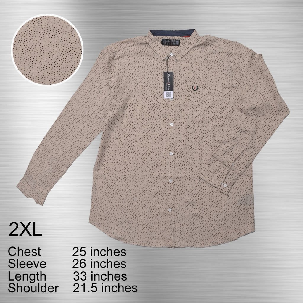BLACK-DOTTED CASUAL SHIRT FOR MEN