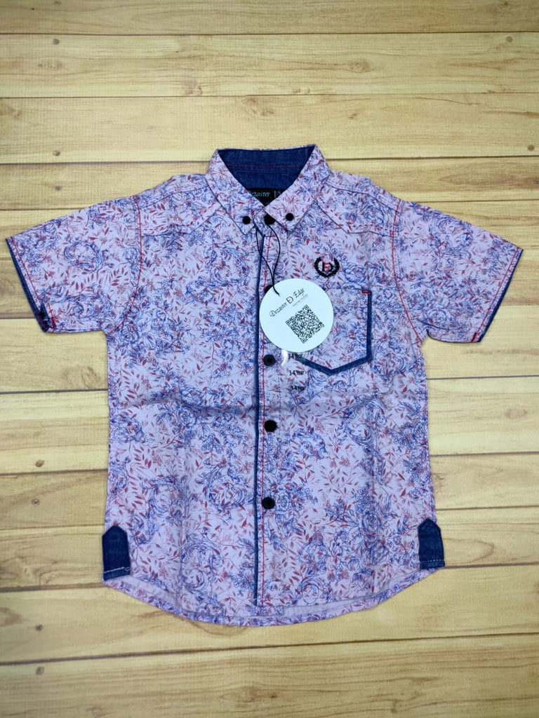 RED STITCHED SHIRT FOR BOYS