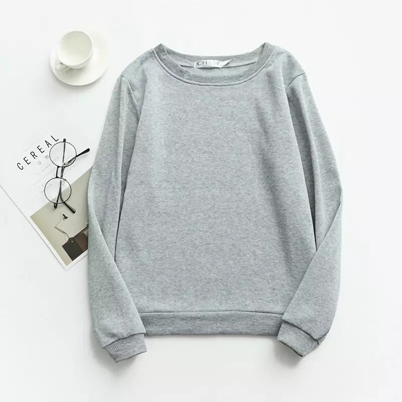 Sweatshirt For Women Basic Plain