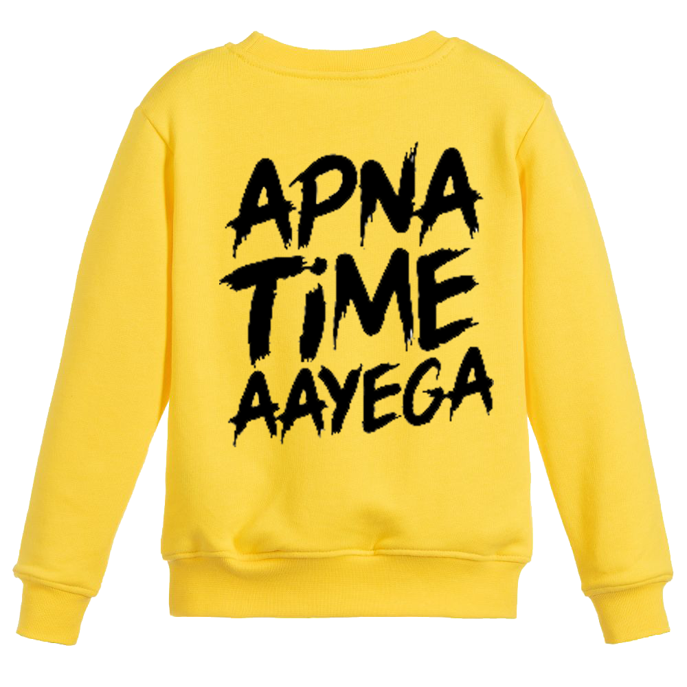 Apna time aye ga printed sweatshirt for men