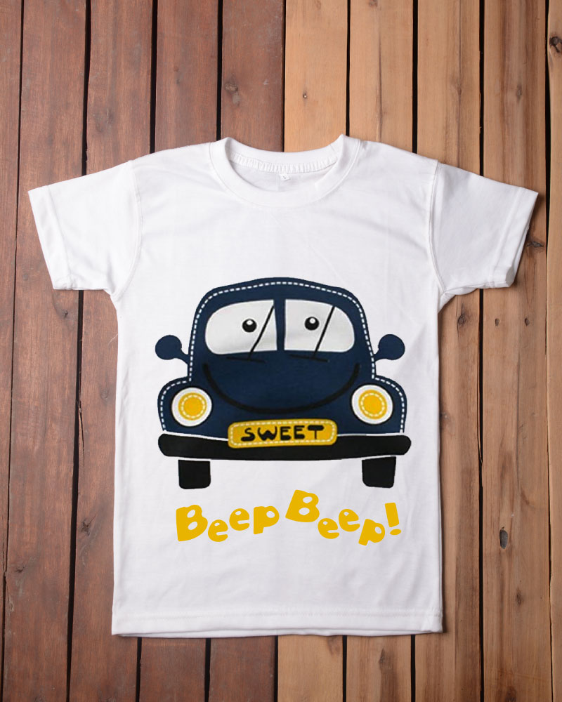 Beep Beep Printed T Shirt For Kids-sharrys-boys t shirts