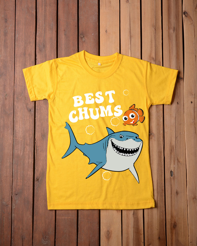 Best Chums Shark Printed T Shirt-sharrys-boys t shirts