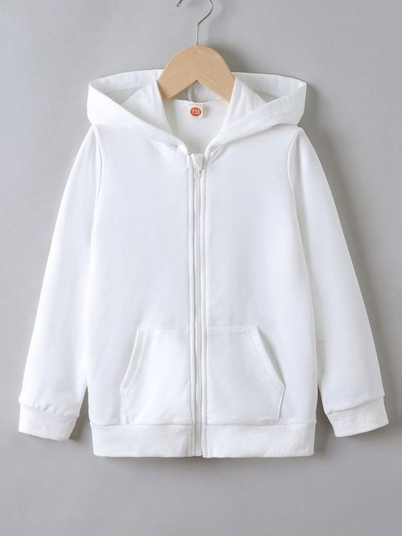 Women Zipper Hoodie Plain Pullover Front zip up Kangro Pocket