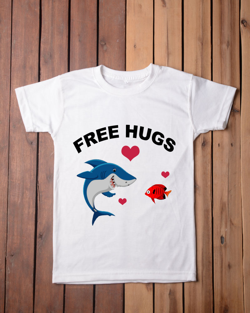 Free Hug T Shirt-sharrys boys t shirt
