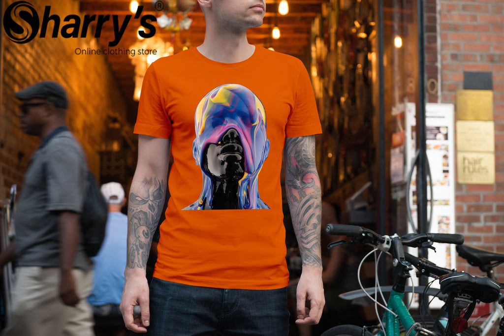 Multicolor Face Art T Shirt D2