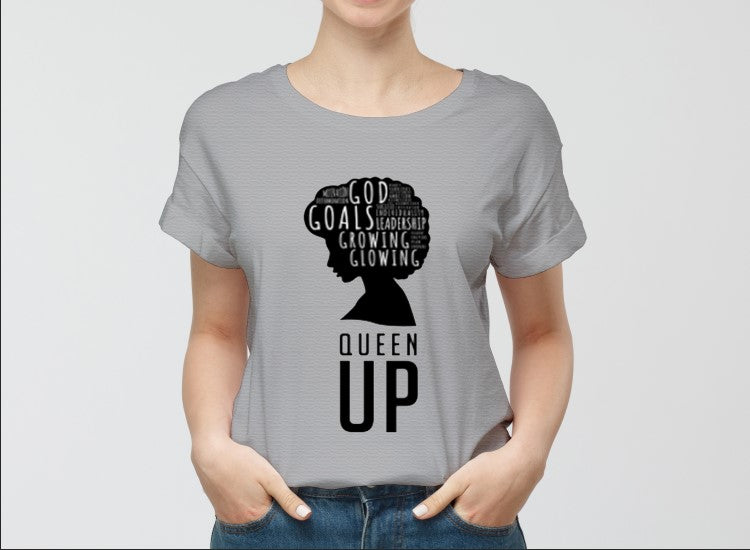 Queen Up Typography T Shirt