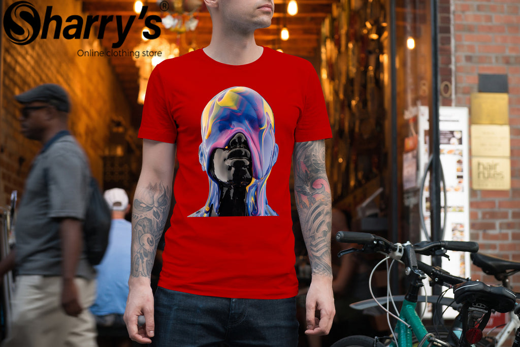 Multicolor Face Art T Shirt D2